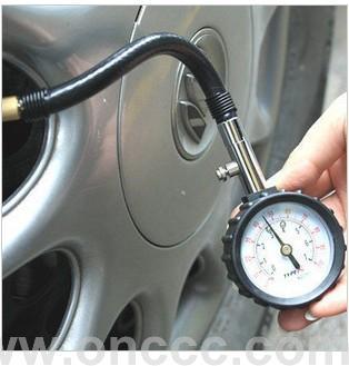 Car color TYPE-R logo tire pressure gauge pointer type car tire pressure gauge
