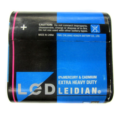 LED 3R12 zinc-manganese battery