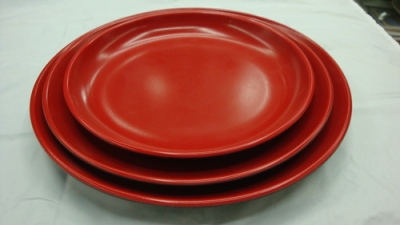 Wholesale supply of Red heiwo melamine plate three piece suit
