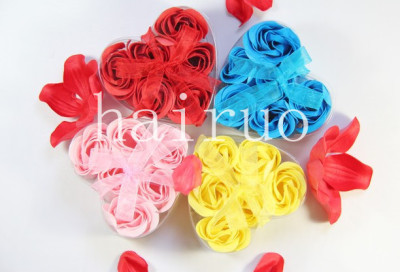 Valentine's Day Wedding Christmas Gift Heart-Shaped Six Soap Roses Cross-Border Amazon Wholesale