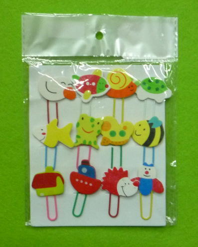 children‘s gift wooden bookmark cartoon bookmark student gift 12pcs a pack