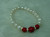 Natural pearl bracelet, 7-8 rushed round pearls, plus drill, add 3 stone Bead Bracelet, fashion, and generous.