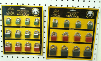 Lock padlock copper padlock Lock with horizontal open iron Lock Lock suction card padlock imitation copper padlock