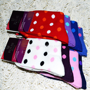 Combed cotton padded winter warm girls towel socks
