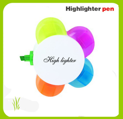 5 colors flower highlighter pen , gift pen, fluorescent pen 