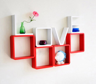 Wholesale supply of LOVE partitions showcase box display shelf storage rack ideas