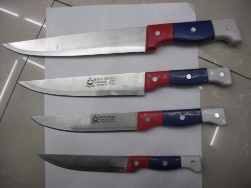 factory direct sales of various color handles fruit knife chef knives， cleaver kitchen knives africa hot kitchen knife