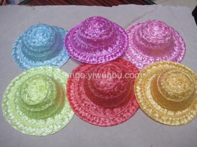 Factory wholesale toy cap PP plastic cap pet cap decorative hat small straw hat