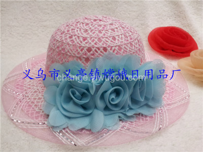 Yiwu hats factory direct wholesale straw hat children