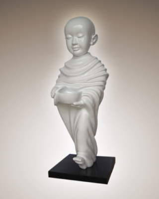 Silver plating/modern sculpture sculpture art resin crafts little monk