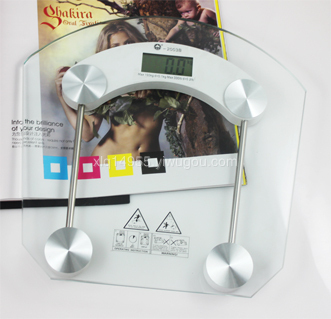 180kg Square Glass Digital Weight Scale Silk Screen Printing Health Scale Household Scale