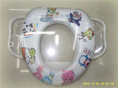 Child toilet seat with handle