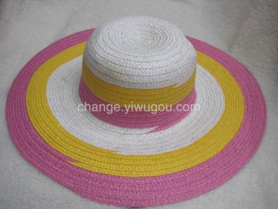 Wholesale large hat brim hat papyruses rainbow