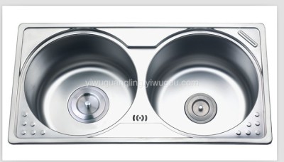 Stainless Steel Double round Basin 209