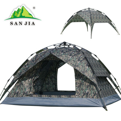 Certifed SANJIA outdoor camping products high grade 3 person double layer automatic tent