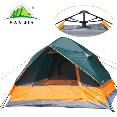 Sanjia outdoor products D8879-2  top grade double layer three person automatic tent  waterproof 