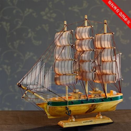 sailing boat model 34cm ship model home decoration wooden carving gift mediterranean home decoration fj34a1-6