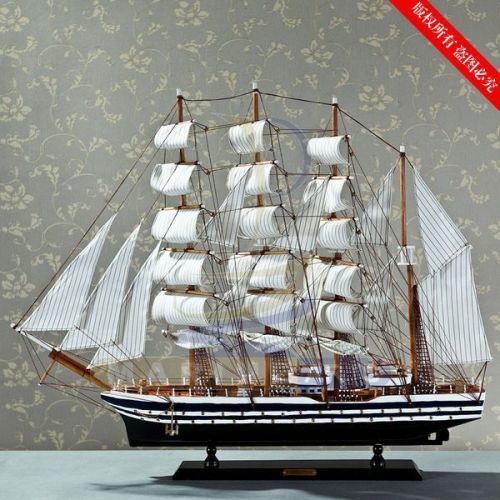 sailing simulation model wooden handmade solid large ship mediterranean style sailing model fj9075