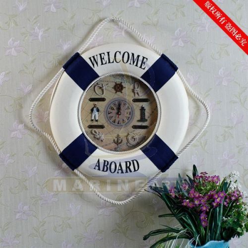 Mediterranean Style Living Room Bedroom Best-Selling Decoration 45cm Life Buoy Decorative Clock RS45Z-24L/H