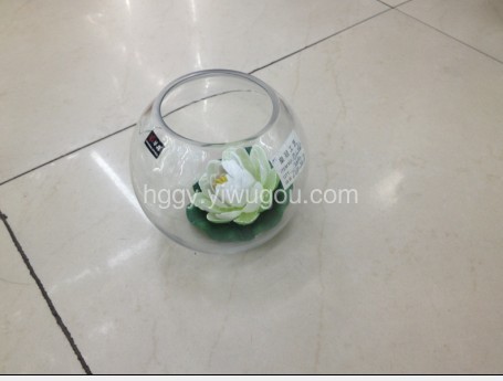 factory direct sales round transparent glass fish tank turtle jar hydroponic ware glass crafts wholesale 15 balls