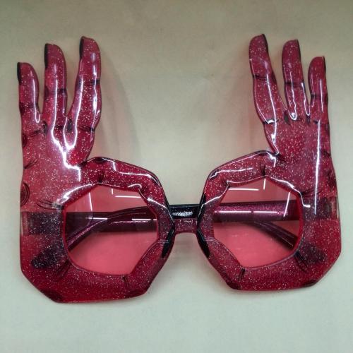 Manufacturers Supply Al1237 Ball Fun Glasses Multi-Color Transparent OK Gesture Glasses