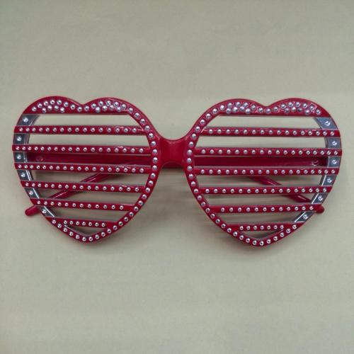 Factory Direct Sales Supply New Al1284 Ball Fun Glasses Multi-Color Electroplating Fake Diamond Love Heart Glasses