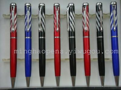 Carve ballpoint metal pen metal ballpoint aluminum Rod rotational movement color ballpoint pen