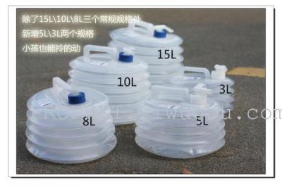PE 10L collapsible water bottle food grade flexible foldable bucket Water Kettle drum outdoor products