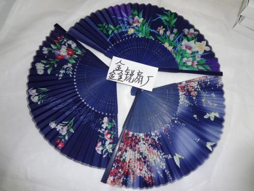 factory direct sales. blue pole positioning fan. ladies folding fan. hot sale. welcome new and old customers to shop to order