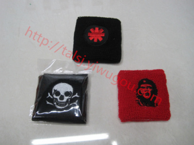 M word mark patterns, Che Guevara, a skull pattern towel embroidered cashmere wrist Sweatbands Che Gevara/Skullcandy