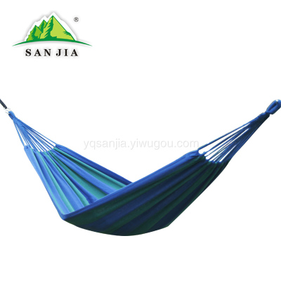Certified SANJIA outdoor products A39 single thicken hammock cotton canvas hammock