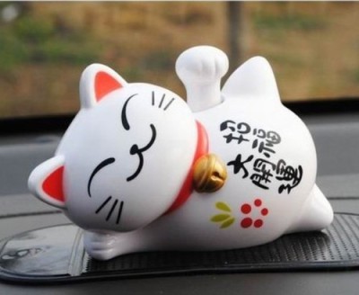 Original solar doll chitin interior decoration car ornaments beckoning cat Maneki Neko sleeping cat