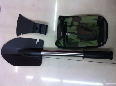 Garden tools spade/axe/knife/saw, military four-piece set knife, camouflage cloth bag