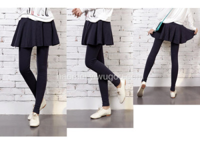 Hao magnesium dress fake two piece spring skirt pleated skirt leggings skinny slim leggings