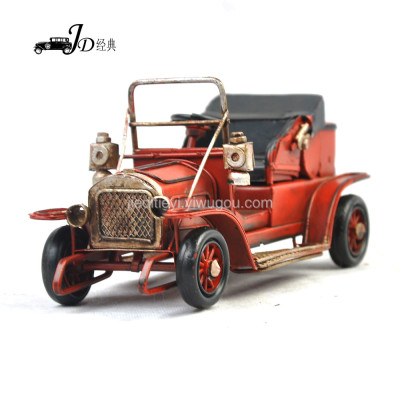 Handmade miniature old car model home birthday gift sets window display arts and crafts.