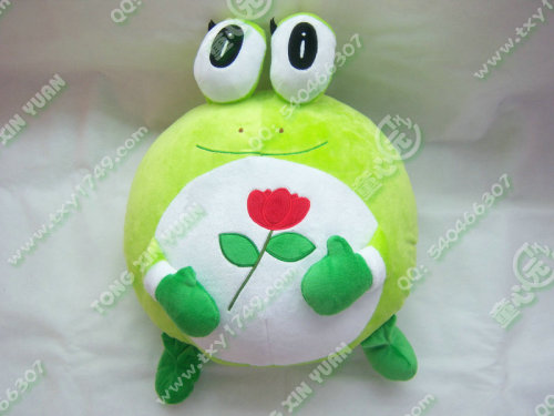 factory direct sale cartoon couple rose green bean frog plush toy doll valentine‘s day gift