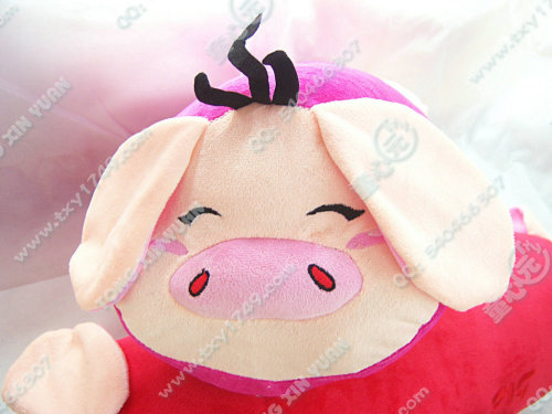 Factory Direct Cartoon Double-Headed Pig Pillow Plush Toy Cute Household Supplies Mixed Batch