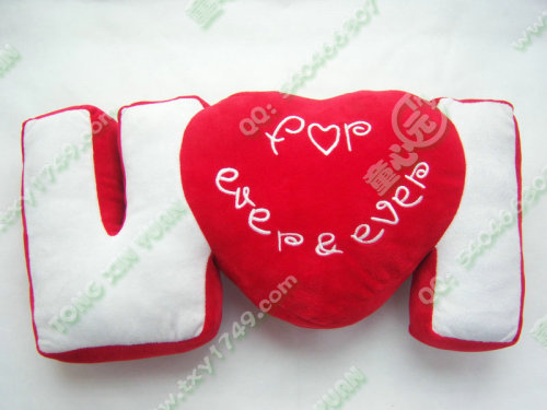 factory direct sales wholesale korean three-dimensional i love u love love pillow/cushion valentine gift