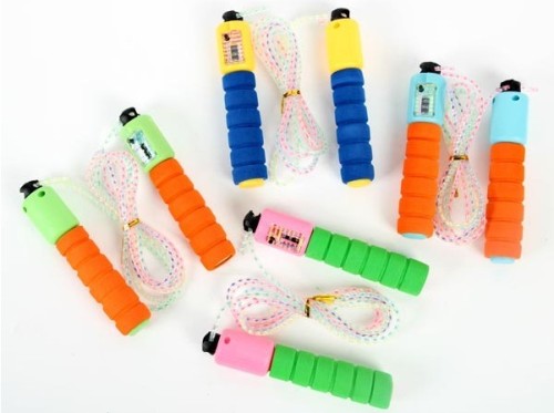 colorful sponge count jump rope