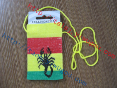 Jamaica style knitting pattern red, yellow-green Scorpion digital phone personality reggae style Jacquard products cover three popular pan-African colors iPhone protective case