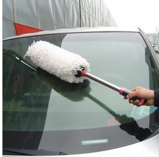 Aluminum Handle Cylinder Telescopic Car Brush Car Dust Brush Wax Brush Wax Mop Car Wash Brush