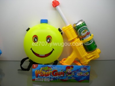 Summer hot water gun toy beer bottles with smiley face backpack gun suit 020-2