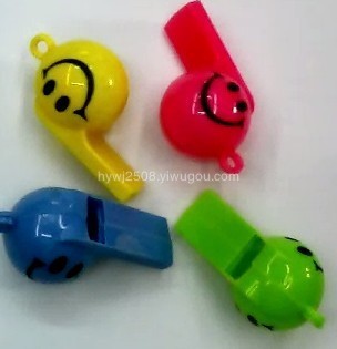 printed smiley whistle