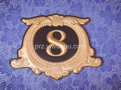 high-end acrylic hotel ktv carved door number digital hotel sign making logo nameplate