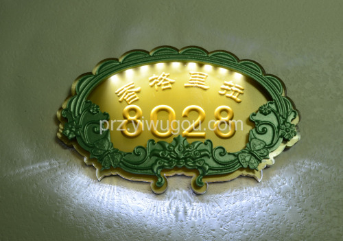 high-end acrylic hotel ktv relief door number digital hotel sign production logo nameplate