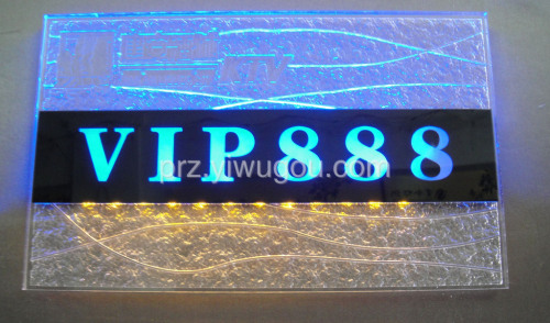 high-end led luminous acrylic label toilet card relief door number digital logo nameplate customized