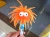 Convex eye brush set/long hair orange cap