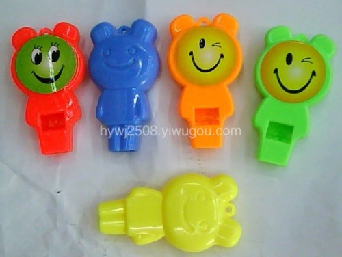 sticker smiley face whistle， bunny whistle， student toddler whistle