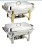 Gold plated straight foot stainless steel square dining stove square buffet stove breakfast stove