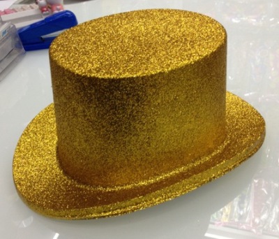 Factory Direct Sales PVC Glitter Powder Series Hat Gold Powder a Tall Hat Flash Powder Cap